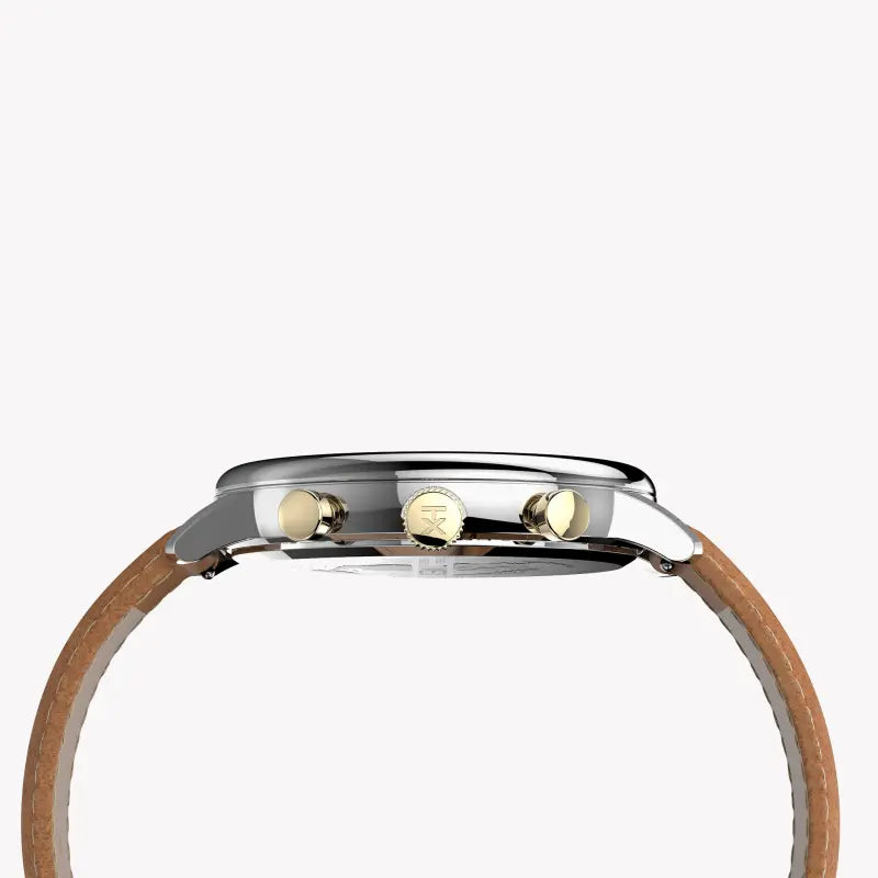 Timex Men's Brass Watch, Blue Dial & Tan Leather | Tw2u39000 by i-watch