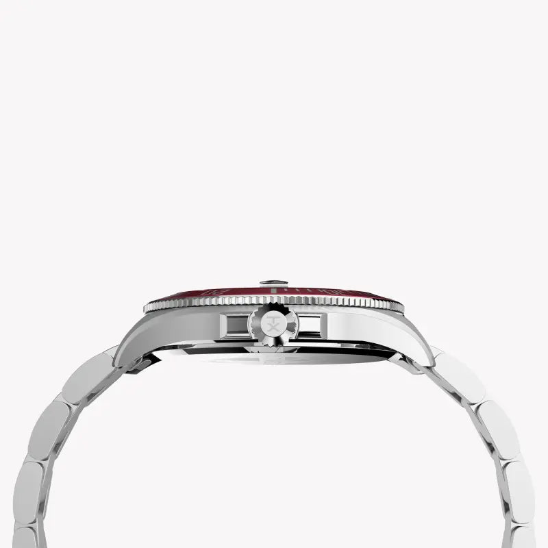 Timex Men's Silver Stainless Steel, Black Dial | Tw2u41700