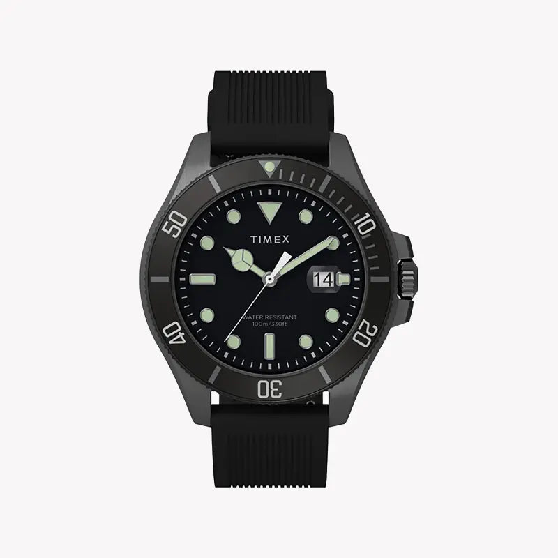 Timex Men's Black Silicone, Gray Dial | Tw2u42000