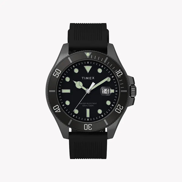 Timex Men's Black Silicone, Gray Dial | Tw2u42000 by i-watch
