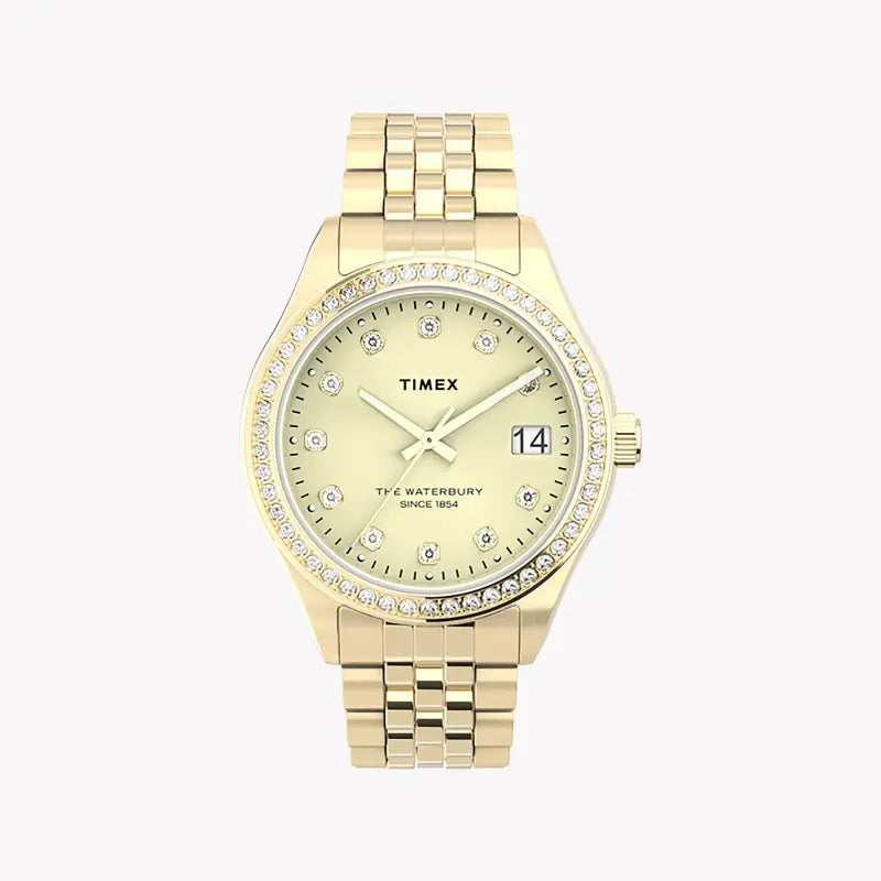 Timex Women's Gold Stainless Steel Watch, Round Dial | Tw2u53800 by i-watch