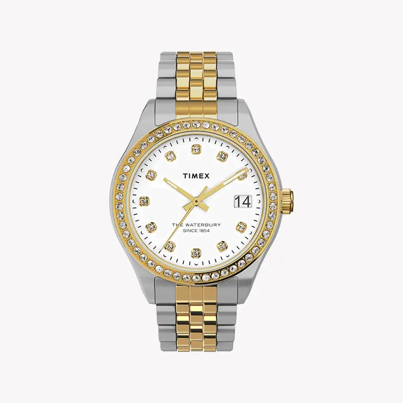 Timex Women's Stainless Steel Watch, Silver Dial | Tw2u53900