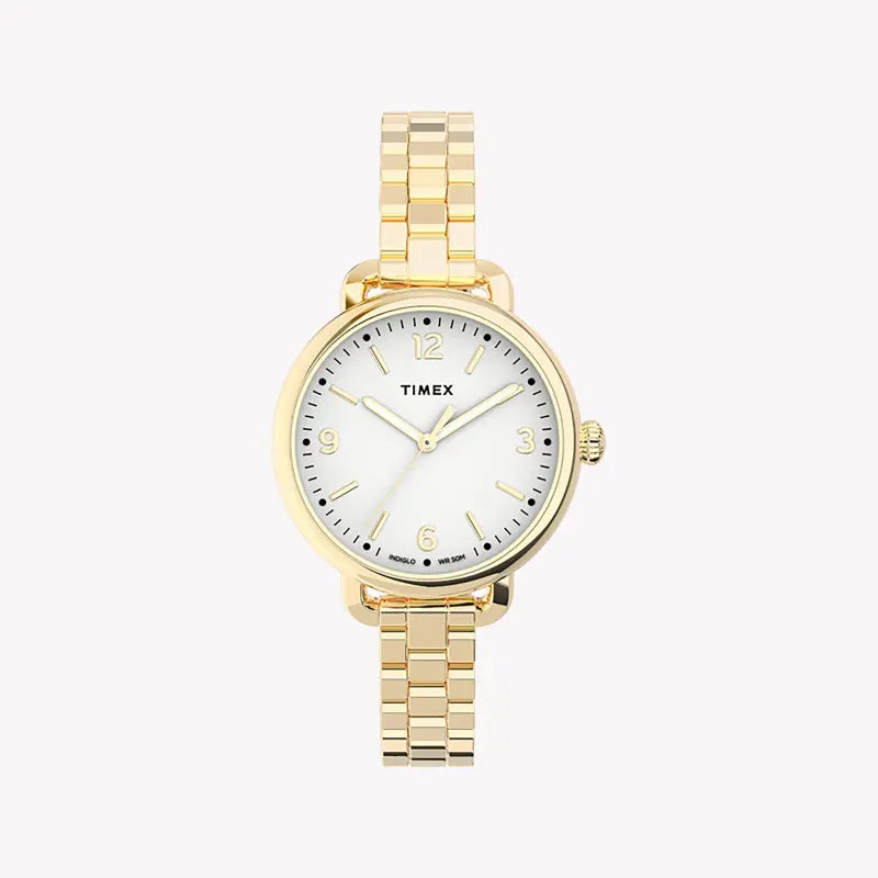 Timex Women's Gold Stainless Steel Watch, White Dial | Tw2u60600 by i-watch