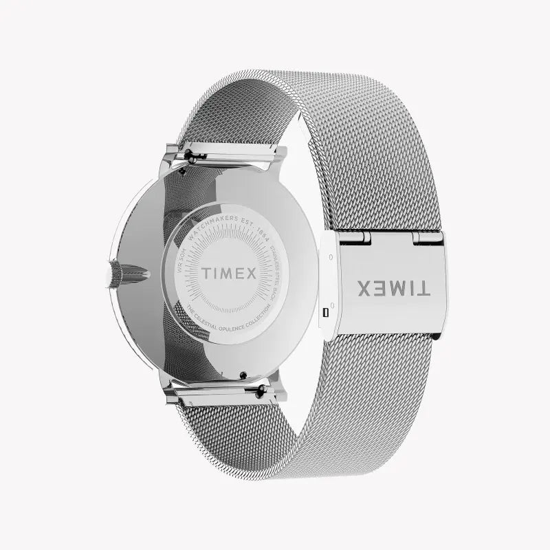Timex Women's Silver Brass Watch, Stainless Steel Band | Tw2u67000
