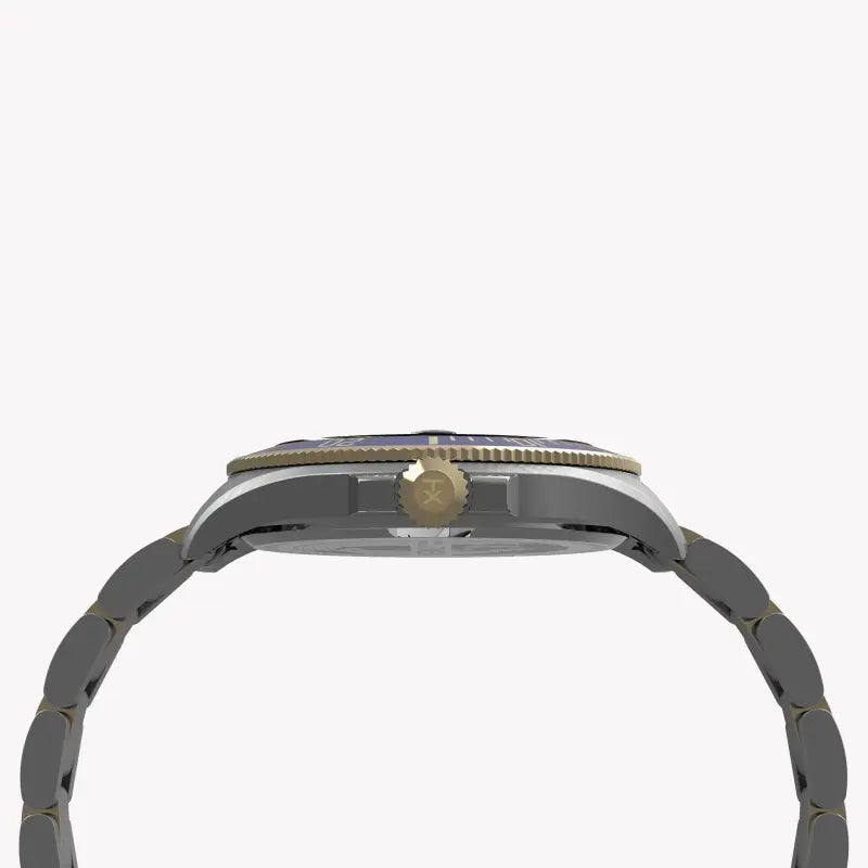 TIMEX City Collection Harborside Coast - Montre pour homme en acier inoxydable avec cadran bleu de 43 mm