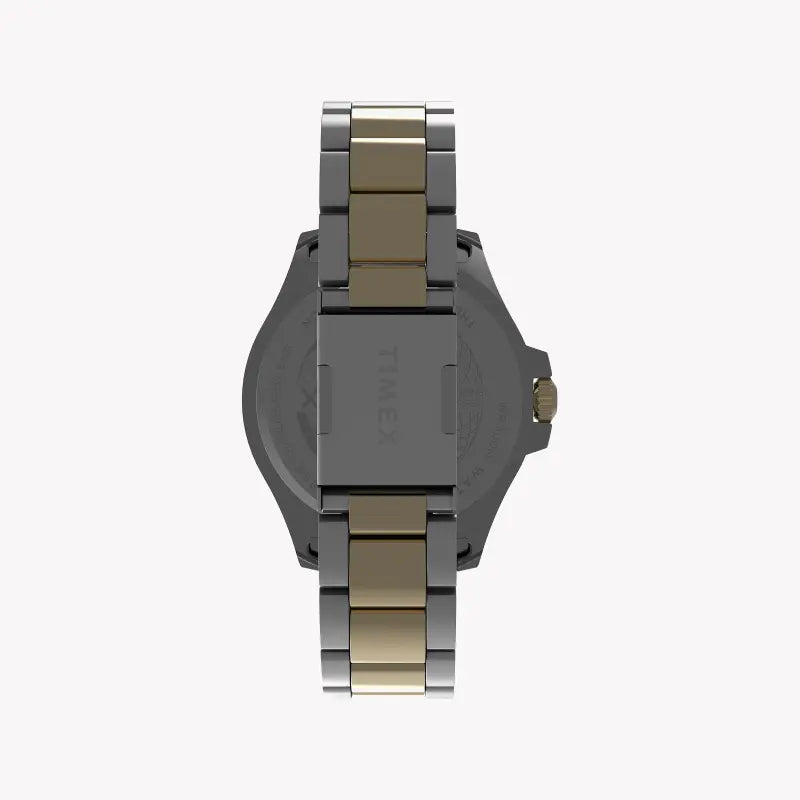 TIMEX City Collection Harborside Coast - Montre pour homme en acier inoxydable avec cadran bleu de 43 mm