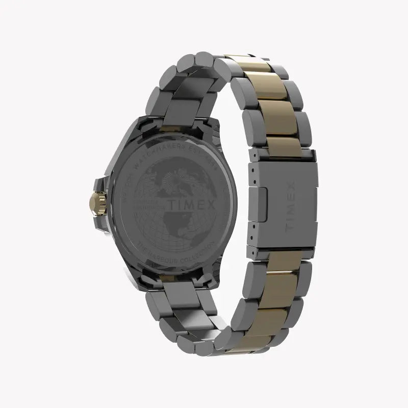 TIMEX City Collection Harborside Coast - Montre pour homme en acier inoxydable avec cadran bleu de 43 mm