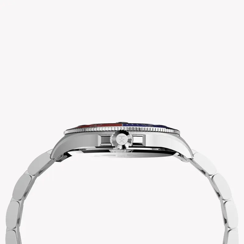 TIMEX TW2U71900 CITY COLLECTION - MONTRE POUR HOMMES HARBORSIDE COAST - ACIER INOXYDABLE ARGENT ET CADRAN NOIR