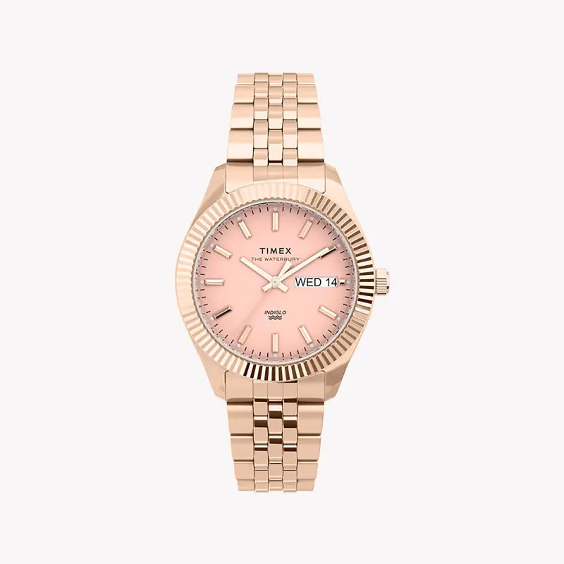 Timex Women's Rose Gold Watch, Pink Dial | TW2U78400