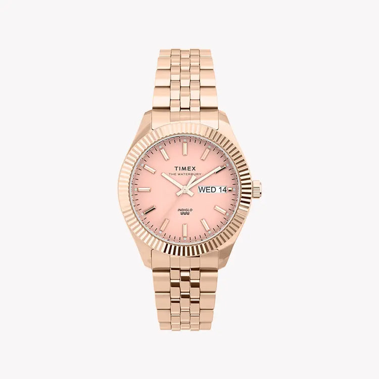 Timex Women's Rose Gold Watch, Pink Dial | TW2U78400