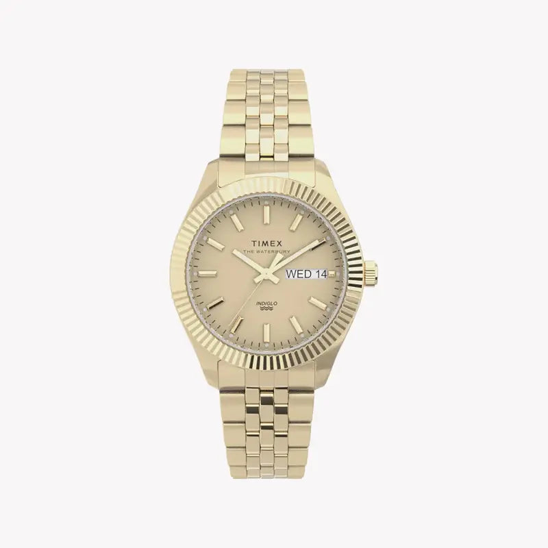 Timex Women's Gold Stainless Steel Watch, Gold Dial | Tw2u78500