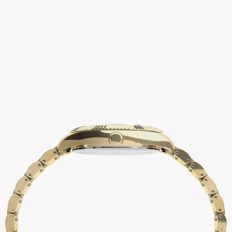 Timex Women's Gold Stainless Steel Watch, Orange Dial | Tw2u82700