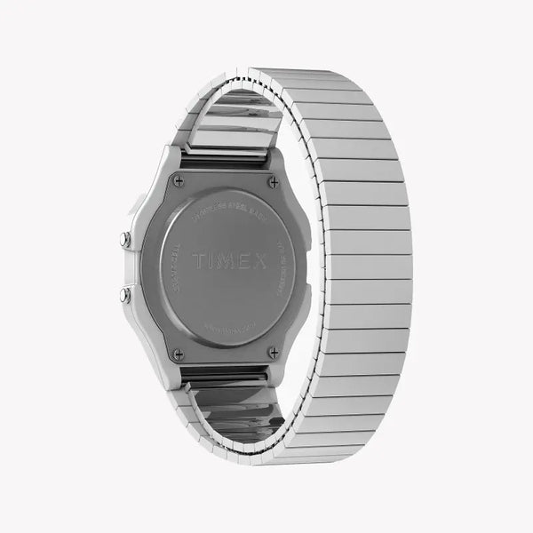 Timex Unisex White Stainless Steel & Resin Digital Watch | Tw2u93700