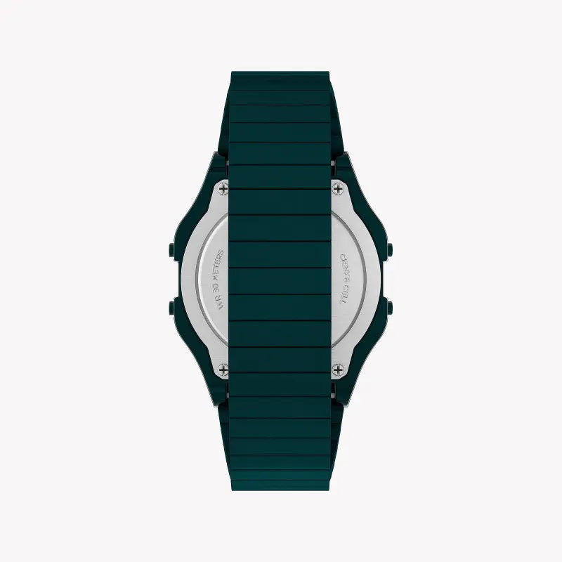 TIMEX TW2U93800 LAB ARCHIVE - MONTRE NUMÉRIQUE UNISEXE EN ACIER INOXYDABLE BLEU avec LUMIÈRE INDIGLO