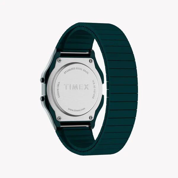 Timex Unisex Blue Resin & Stainless Steel Watch, Digital Dial | Tw2u93800