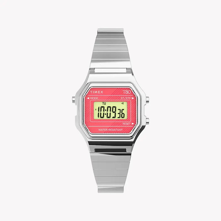 Timex Women's Silver Stainless Steel Watch, Digital Dial | TW2U94200