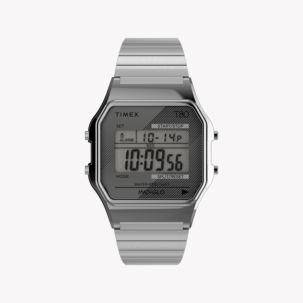Timex Unisex Silver Stainless Steel Watch, Digital Dial | Tw2r79100 by i-watch