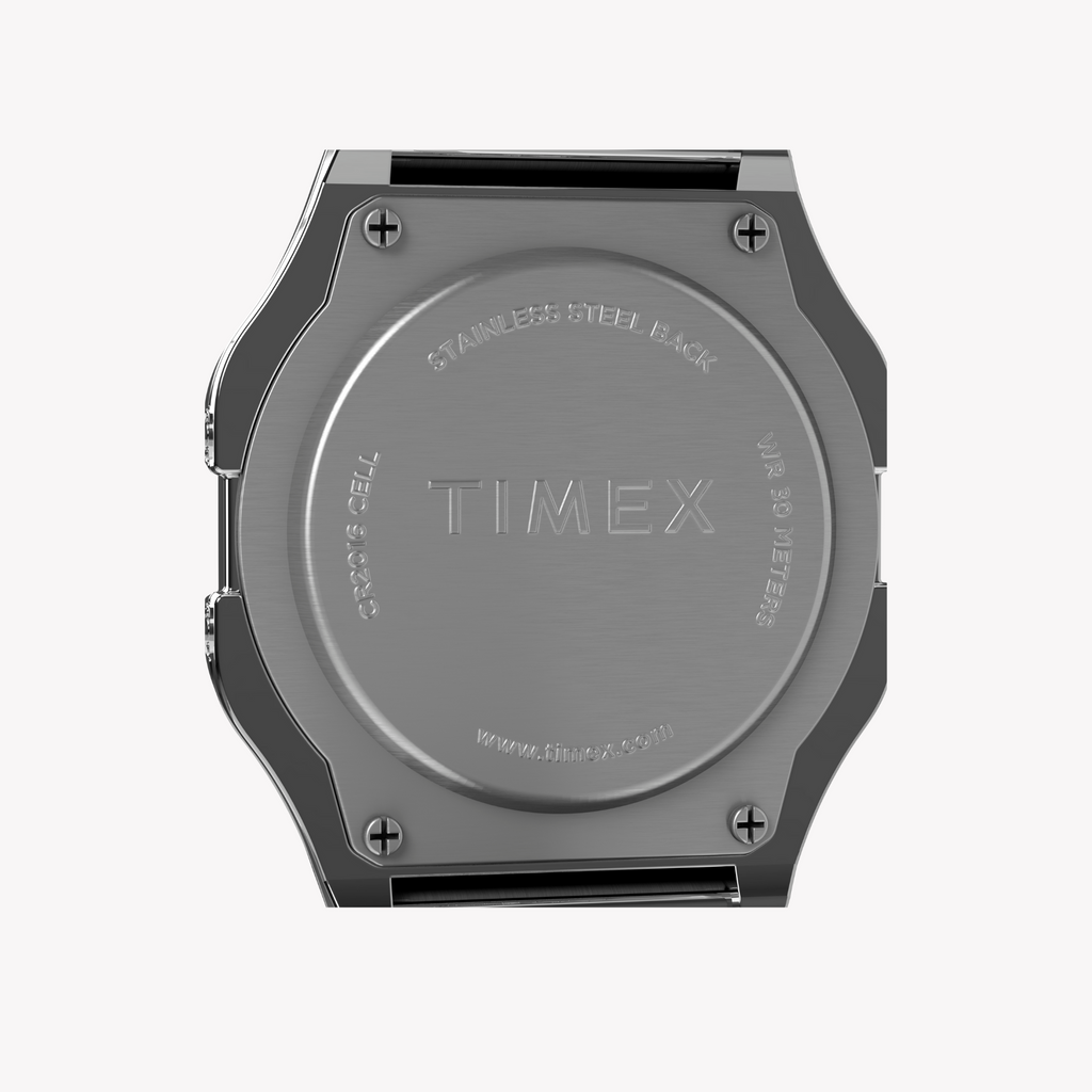 TIMEX TW2R79100 MONTRE NUMÉRIQUE DE LUXE UNISEXE - ÉLÉGANCE EN RÉSINE ARGENTÉE ET ACIER INOXYDABLE