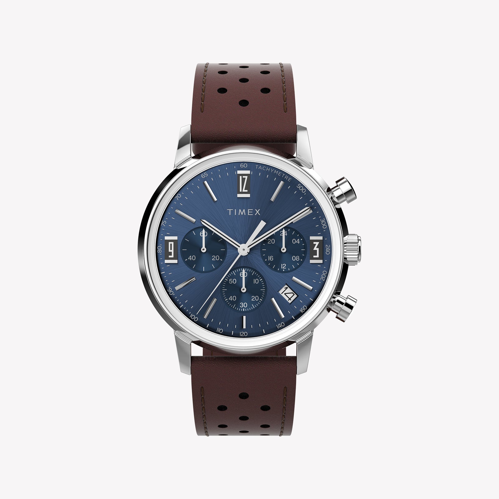 TIMEX Men's Stainless Steel, Brown Leather | TW2W10200