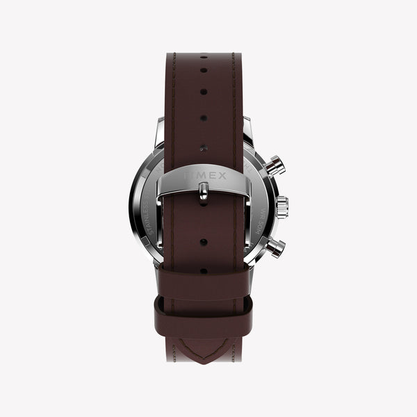 TIMEX Men's Stainless Steel, Brown Leather | TW2W10200