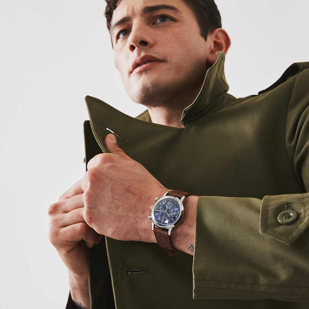 TIMEX Men's Stainless Steel, Brown Leather | TW2W10200