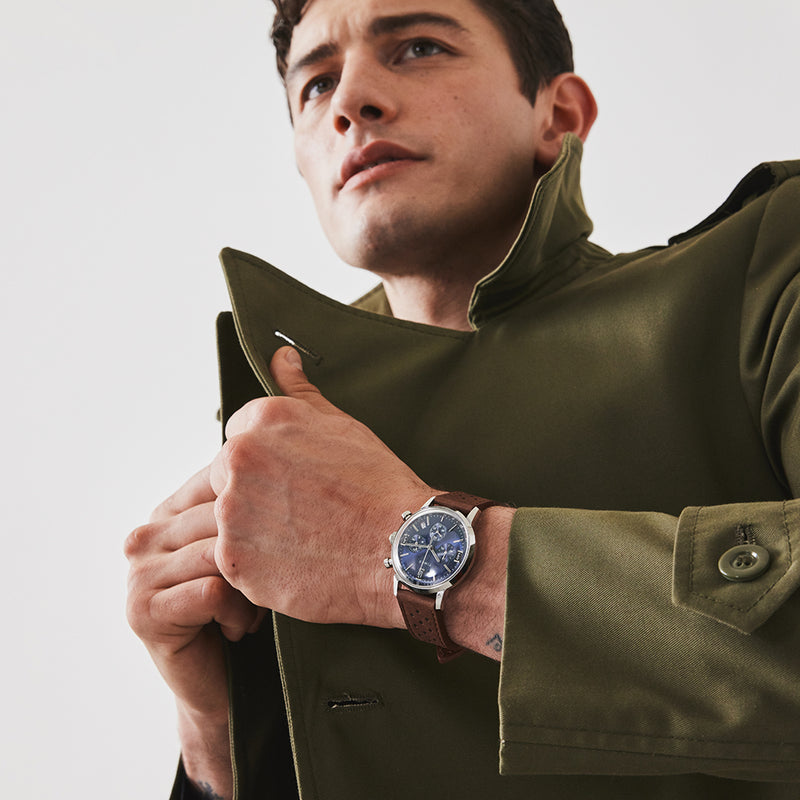 TIMEX Men's Stainless Steel, Brown Leather | TW2W10200