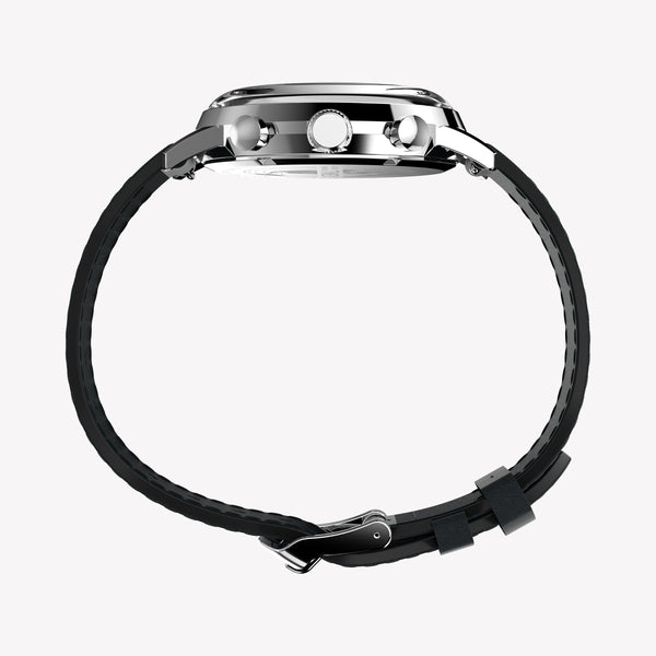 Timex Men's Stainless Steel, Black Leather | TW2W10300