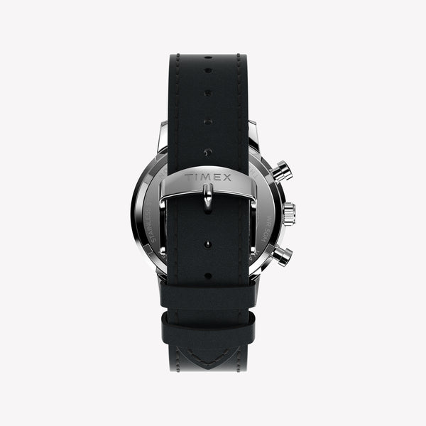 Timex Men's Stainless Steel, Black Leather | TW2W10300