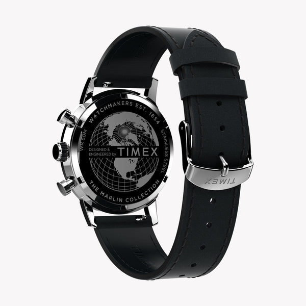 Timex Men's Stainless Steel, Black Leather | TW2W10300