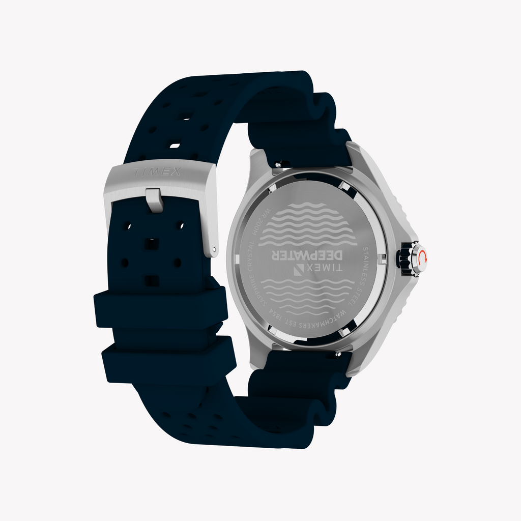 Timex Men's Silver/Blue Stainless Steel Watch | Tw2w81500