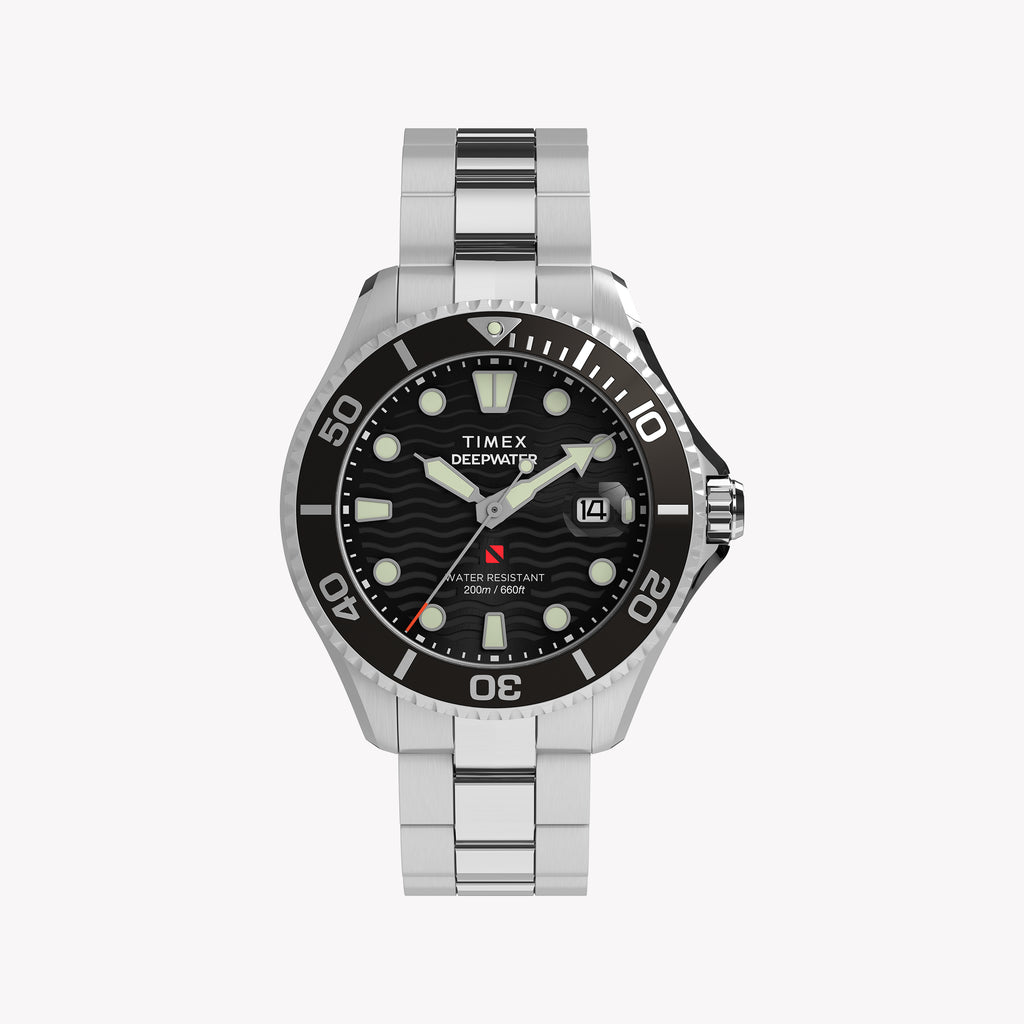 Deep Water Meridian 200 SST Black Dial Bracelet TW2W82000 | Men's Sport Watch