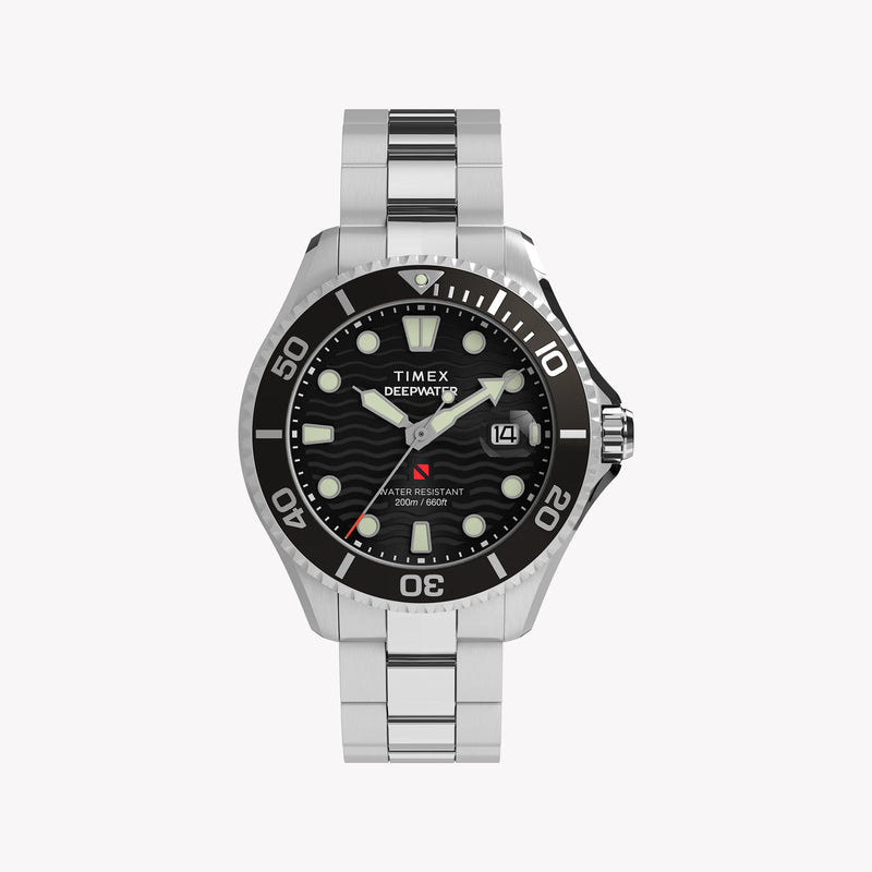 Deep Water Meridian 200 SST Black Dial Bracelet TW2W82000 | Men's Sport Watch by i-watch