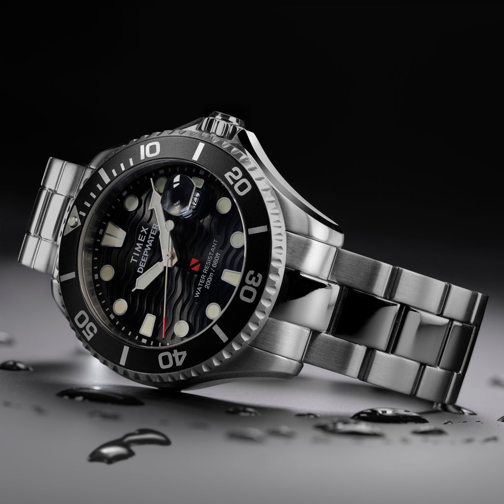 Deep Water Meridian 200 SST Black Dial Bracelet TW2W82000 | Men's Sport Watch
