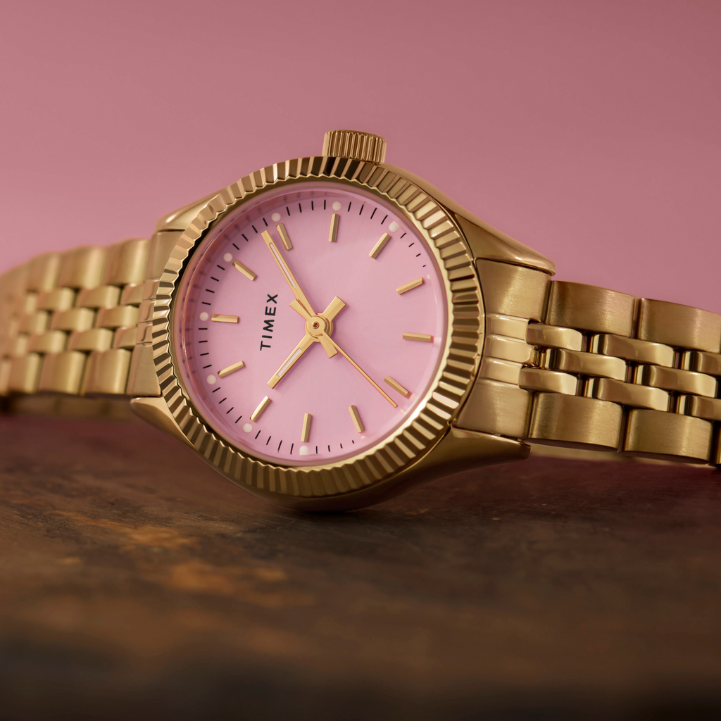 Timex Women's Gold-Tone Watch, Gold/Pink | Tw2w90800