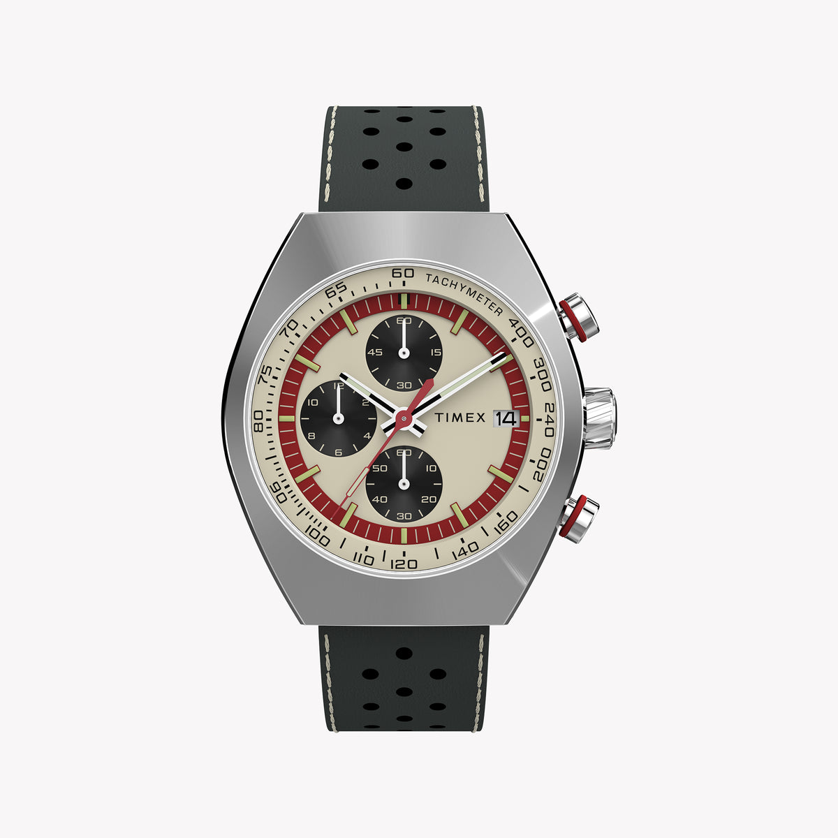 Mens Legacy Tonneau SST Taupe Dial Brown Strap Watch | TW2W93400