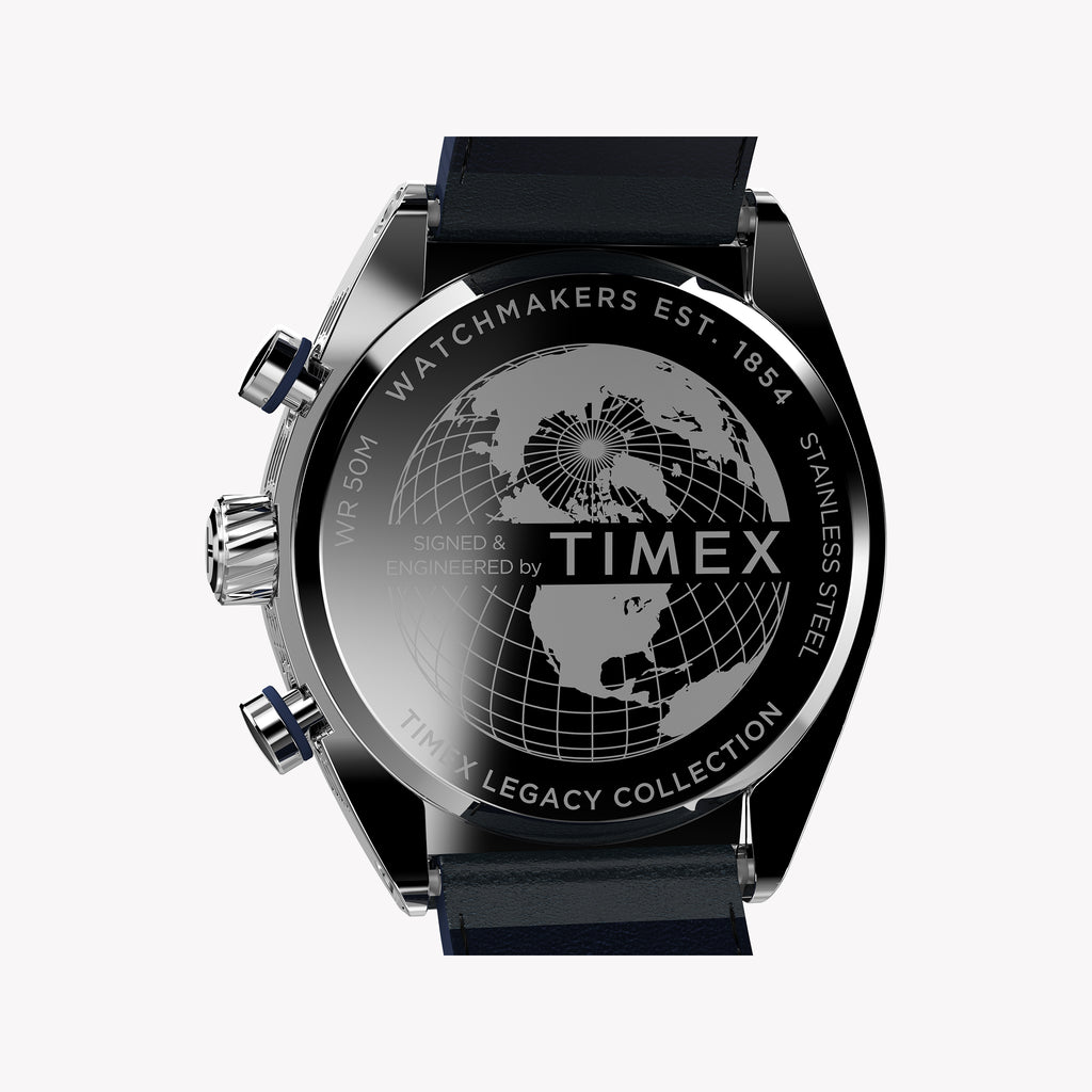 Mens Legacy Tonneau SST Blue Dial Blue Strap Watch TW2W93500