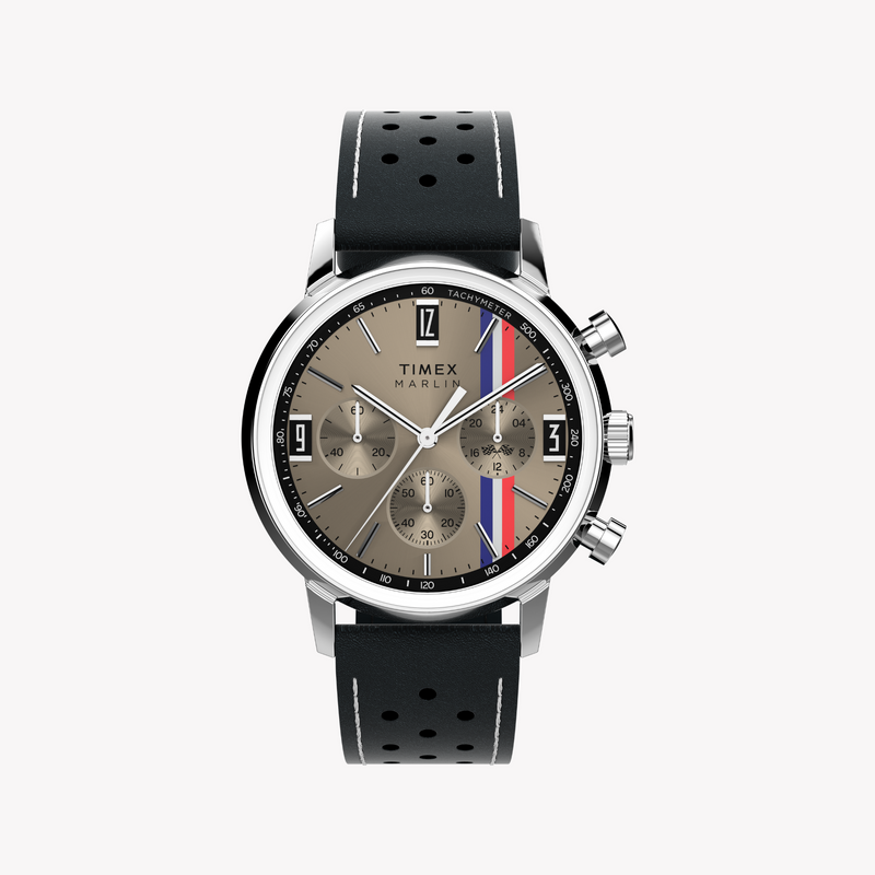 Timex Men's Silver/Black, Stainless/Leather | Tw2w98900 by i-watch
