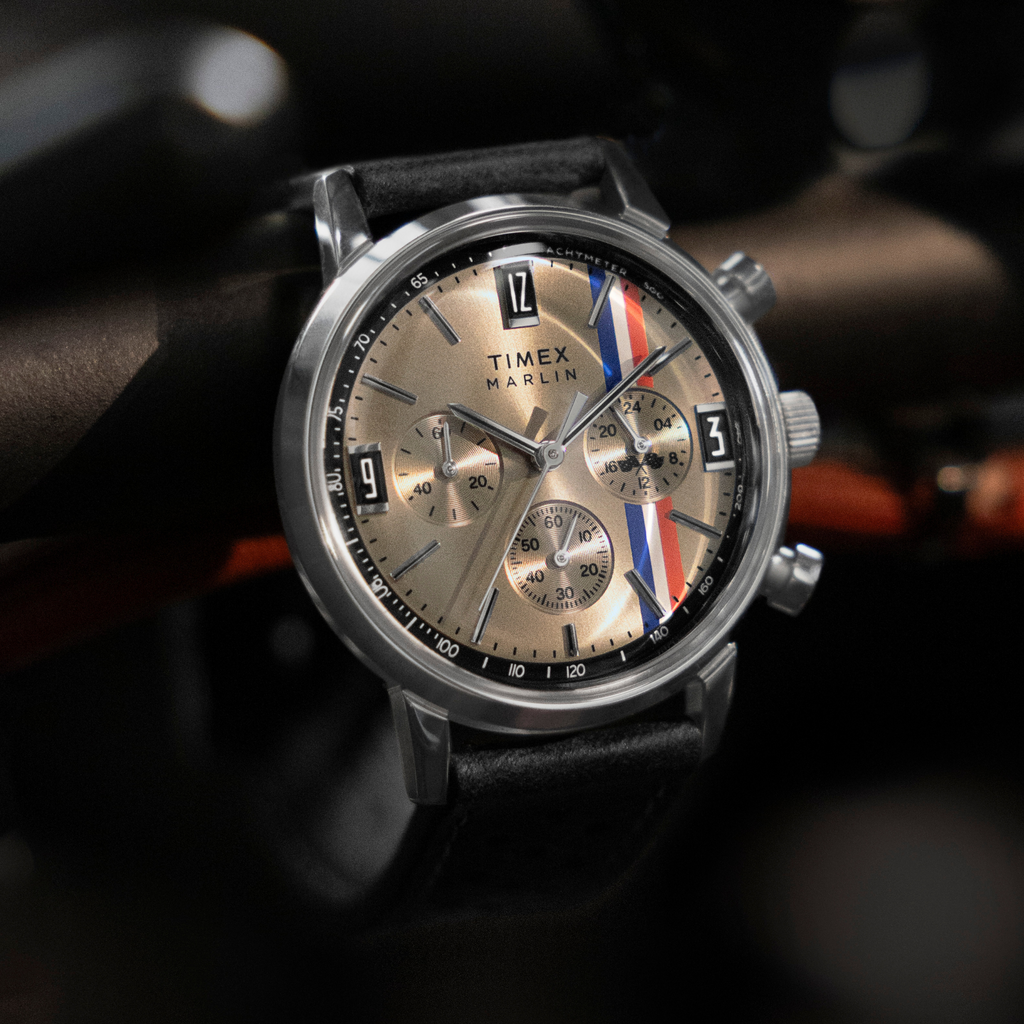 Timex Men's Silver/Black, Stainless/Leather | Tw2w98900