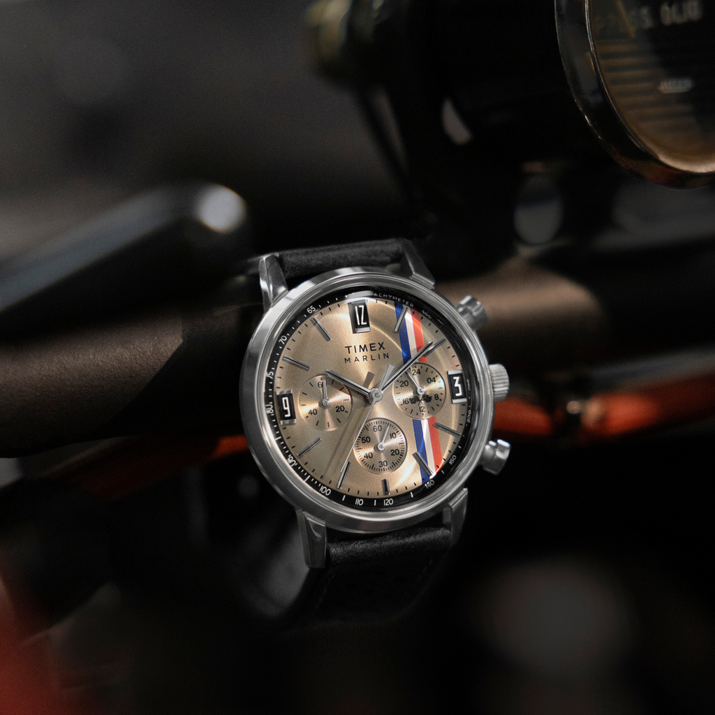 Timex Men's Silver/Black, Stainless/Leather | Tw2w98900