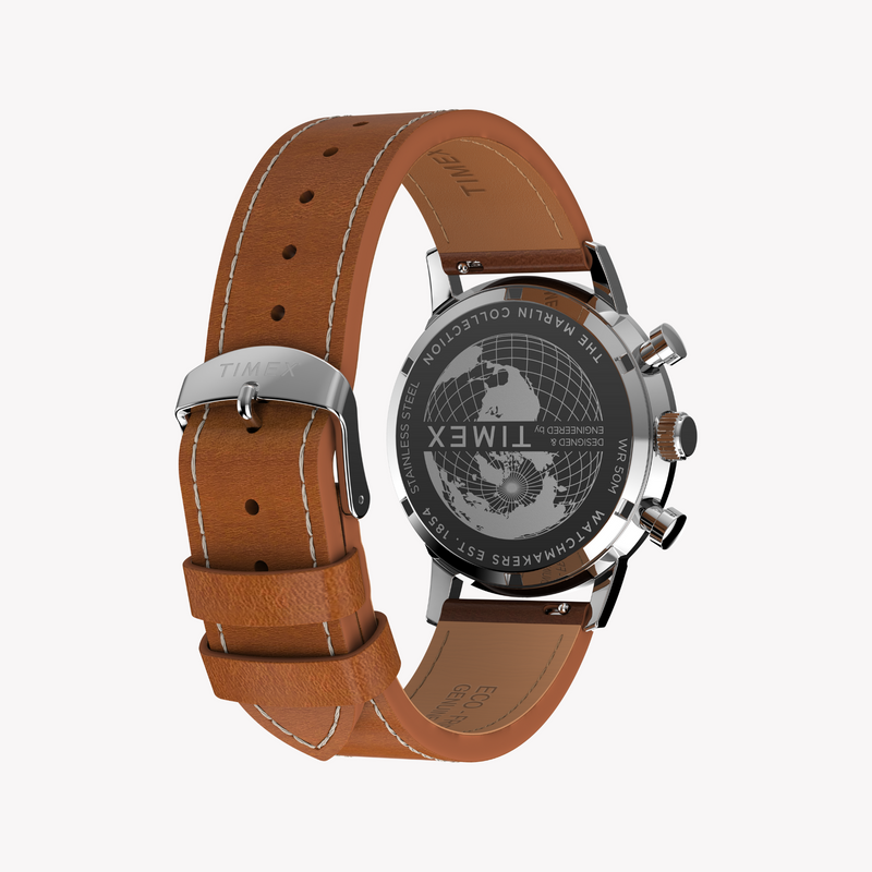 Timex Men's Stainless Steel, Silver/Brown | Tw2w99100