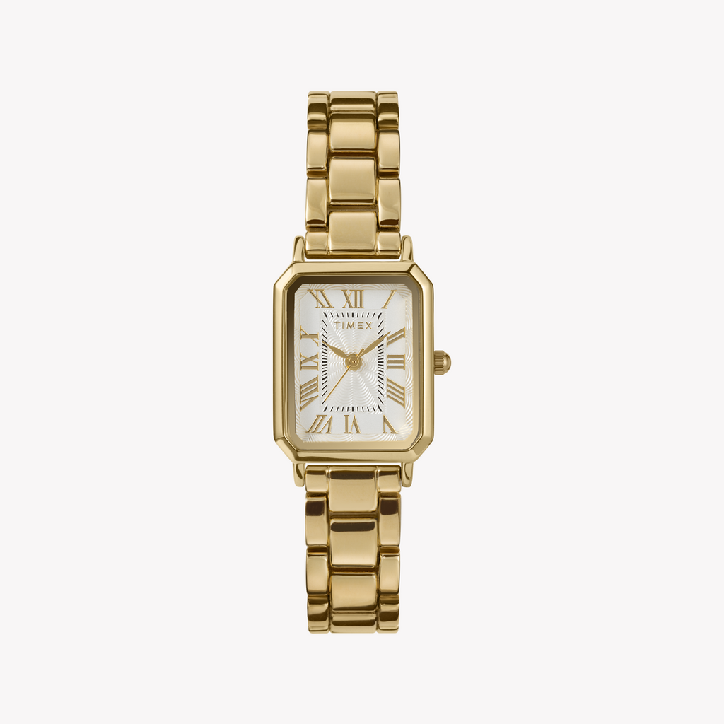 Timex Women's Gold Alloy Watch, Gold/White | Model Tw2y01200