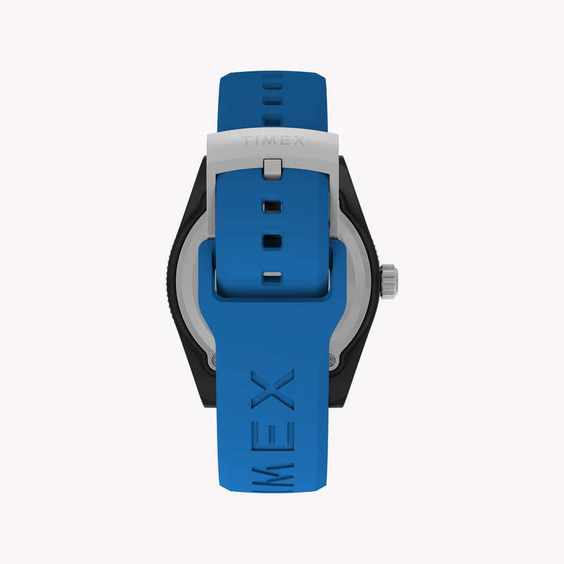 Timex Men's Black Resin/Blue Rubber Watch | Tw2y02500 by i-watch