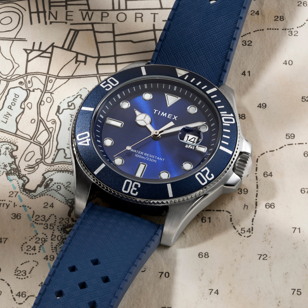 Timex Men's Silver/Blue Watch | Tw2y05000