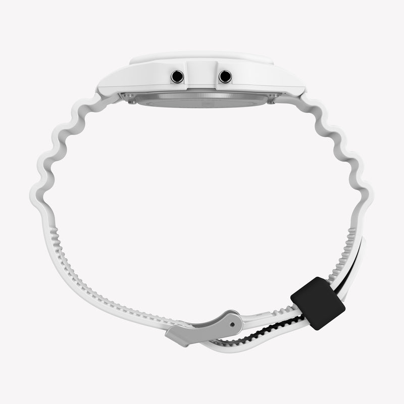 TIMEX Men's White Case White Band, Digital | TW2Y135006
