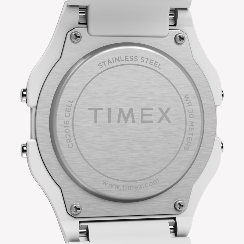 TIMEX Men's White Case White Band, Digital | TW2Y135006