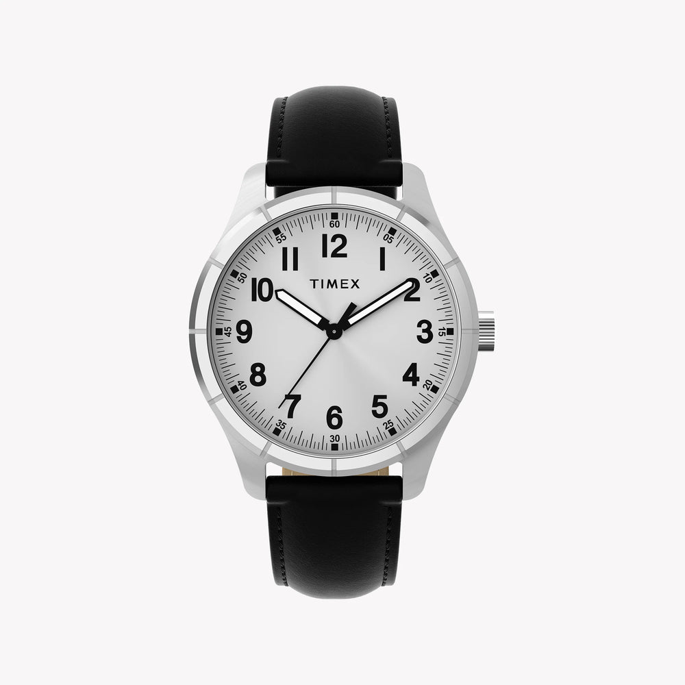 Mens Main Street Silver-Tone Case & Black Strap Watch TW2Y16000 | Stylish Men’s Timepiece by i-watch