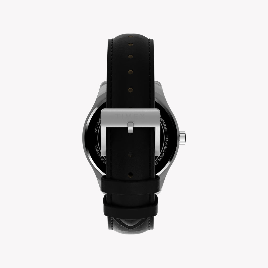 Mens Main Street Silver-tone Case & Black Strap Watch TW2Y16100