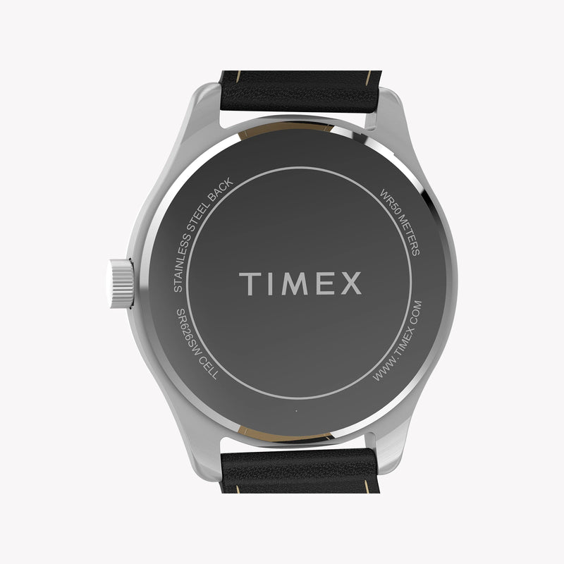 Mens Main Street Silver-tone Case & Black Strap Watch TW2Y16100 by i-watch
