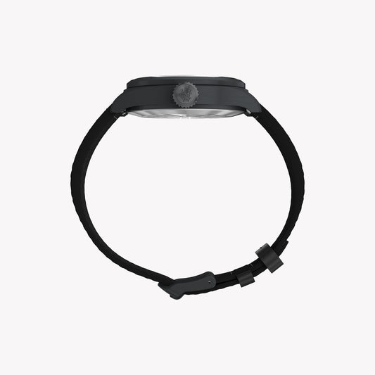 Waterbury ACE SST Black Dial Black Leather Strap Watch TW2Y18900