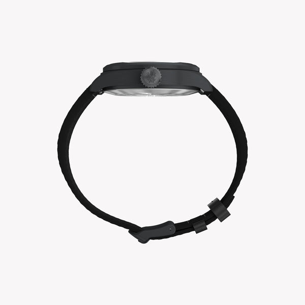 Waterbury ACE SST Black Dial Black Leather Strap Watch TW2Y18900